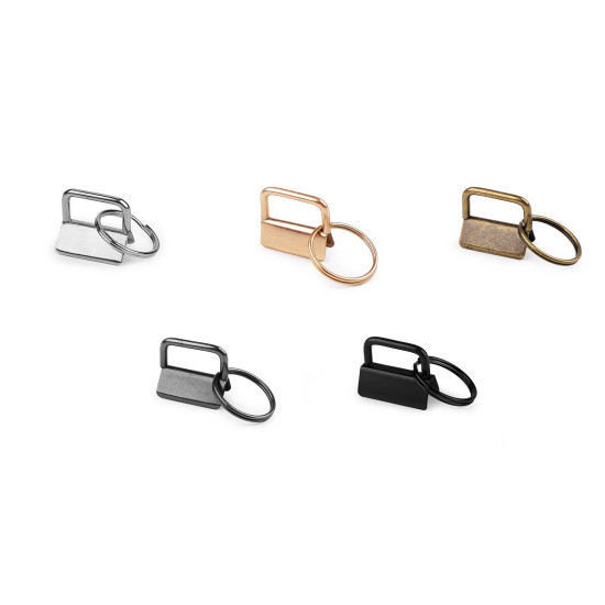 Key fob hardware with split ring width 25 mm - Black nickel (100 Pieces) Key fob hardware with split ring width 25 mm - Black nickel (100 Pieces)