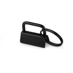 Key fob hardware with split ring width 25 mm - Black varnish (100 Pieces)