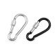 Alloy keyring carabiner / snap hook safety clip - Black varnish (10 Pieces) Alloy keyring carabiner / snap hook safety clip - Black varnish (10 Pieces)
