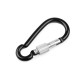 Alloy keyring carabiner / snap hook safety clip - Black varnish (10 Pieces) Alloy keyring carabiner / snap hook safety clip - Black varnish (10 Pieces)