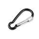 Alloy keyring carabiner / snap hook safety clip - Black varnish (10 Pieces) Alloy keyring carabiner / snap hook safety clip - Black varnish (10 Pieces)