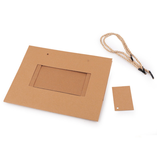 Torebka papierowa natural z okienkiem i szerokim dnem - Naturalny brąz (1 Sztuka) Torebka papierowa natural z okienkiem i szerokim dnem - Naturalny brąz (1 Sztuka)