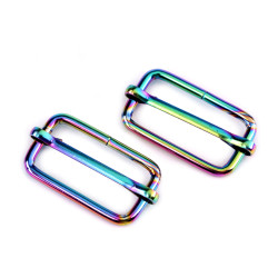 Adjustable slide buckle / buckle slider width 26 mm rainbow - Multicolor (1 Piece)