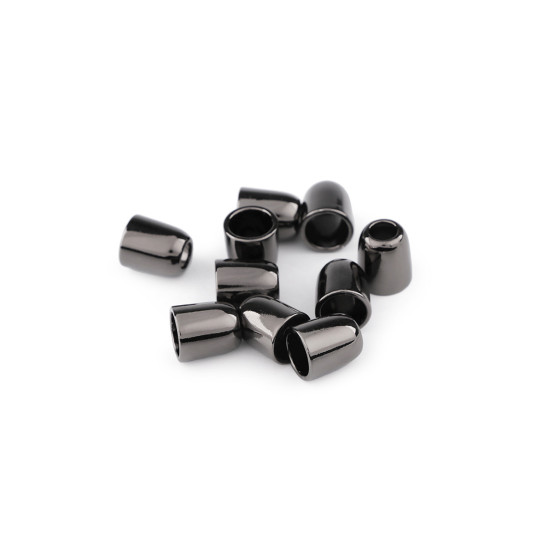 Cord end caps / metal decorative cord end tips, ø5 mm - Black nickel (10 Pieces) Cord end caps / metal decorative cord end tips, ø5 mm - Black nickel (10 Pieces)