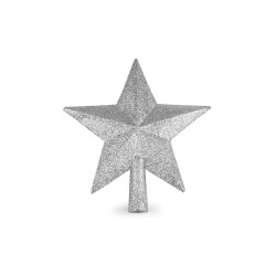Christmas poinsettia with glitter - Silver (1 Piece)