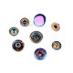 Metal press studs ø15 mm, for medium-thick fabrics, rainbow - Multicolor (50 Sets) Metal press studs ø15 mm, for medium-thick fabrics, rainbow - Multicolor (50 Sets)