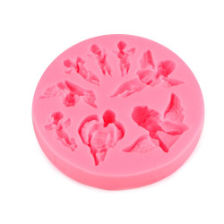 Silicone form - angel ø9.5 cm - Pink (1 Piece)