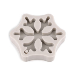 Silicone casting mold - snowflakes, christmas motifs - Grey (1 Piece)