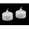 Battery operated flameless tea lights, led electric candles ø3.6 cm - White (2 Pieces)