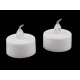 Battery operated flameless tea lights, led electric candles ø3.6 cm - White (2 Pieces) Battery operated flameless tea lights, led electric candles ø3.6 cm - White (2 Pieces)