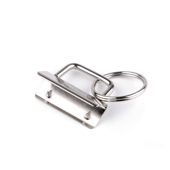 Key fob hardware with split ring width 32 mm - Nickel (100 Pieces) Key fob hardware with split ring width 32 mm - Nickel (100 Pieces)