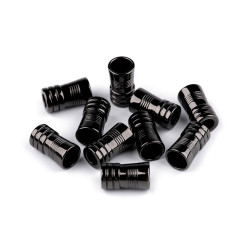 Cord end caps / metal decorative cord end tips, ø5 mm - Black nickel (100 Pieces)