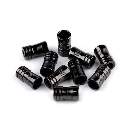 Cord end caps / metal decorative cord end tips, ø5 mm - Black nickel (100 Pieces) Cord end caps / metal decorative cord end tips, ø5 mm - Black nickel (100 Pieces)