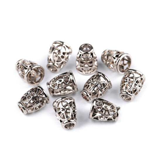 Cord end caps / metal decorative cord end tips, ø4.5 mm - Nickel (20 Pieces) Cord end caps / metal decorative cord end tips, ø4.5 mm - Nickel (20 Pieces)