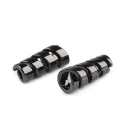 Cord end caps / metal decorative cord end tips, ø4 mm - Black nickel (100 Pieces)
