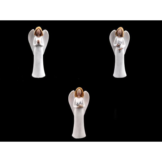 Decorative angel figurine - White (1 Piece)