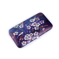Nécessaire à manucure dans un étui à fleurs - Bleu violet (1 Pièce)