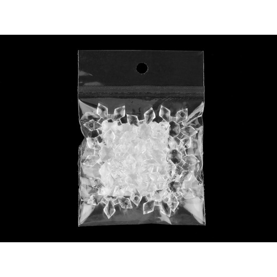Decorative snowflakes ø29 mm for hanging - Transparent (10 Pieces) Decorative snowflakes ø29 mm for hanging - Transparent (10 Pieces)
