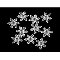Decorative snowflakes ø29 mm for hanging - Transparent (10 Pieces)
