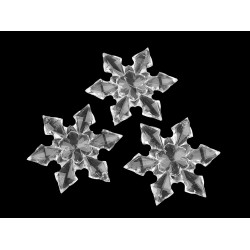 Decorative snowflakes ø65 mm for hanging - Transparent (27 Pieces)