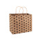 Borsa di carta naturale, con pois, dimensioni: 31 x 25 cm - Marrone naturale (25 Pezzi)