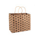 Borsa di carta naturale, con pois, dimensioni: 31 x 25 cm - Marrone naturale (25 Pezzi) Borsa di carta naturale, con pois, dimensioni: 31 x 25 cm - Marrone naturale (25 Pezzi)