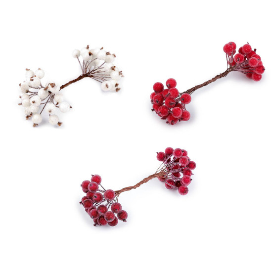 Artificial berries for arranging, frosted - Dark red (200 Pieces) Artificial berries for arranging, frosted - Dark red (200 Pieces)