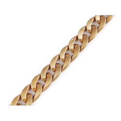 Catenina in plastica per la decorazione di abiti e accessori, larghezza: 17 mm - Oro chiaro (1 Metro)