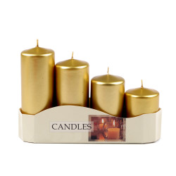 Advent candles descending - Gold (1 Set)