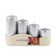 Advent candles descending - Gold (1 Set)