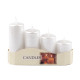 Advent candles descending - Gold (1 Set)