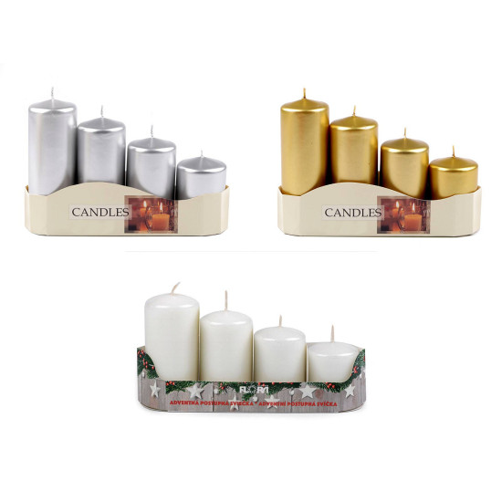 Advent candles descending - Gold (1 Set)