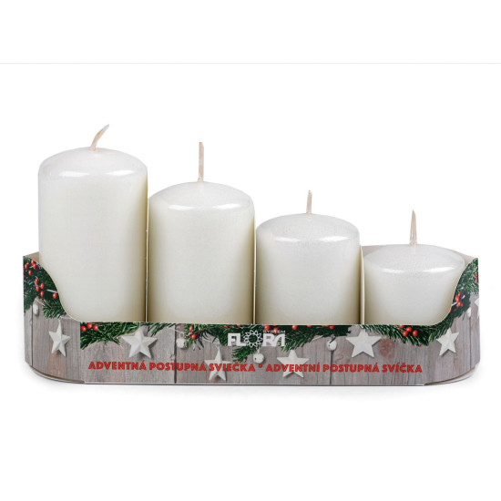 Advent candles descending - Gold (1 Set)