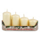 Advent candles descending - Gold (1 Set)