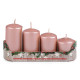 Advent candles descending - Gold (1 Set)