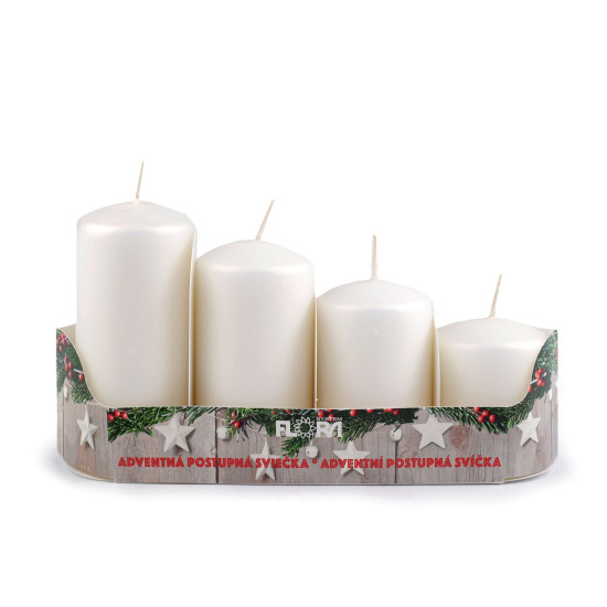 Advent candles descending - Gold (1 Set)