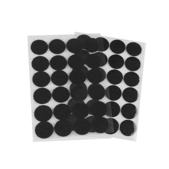 Hook and loop fastener self-adhesive circles ø25 mm - White (1 Card) Hook and loop fastener self-adhesive circles ø25 mm - White (1 Card)