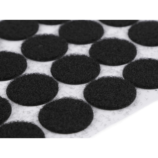 Hook and loop fastener self-adhesive circles ø25 mm - White (1 Card) Hook and loop fastener self-adhesive circles ø25 mm - White (1 Card)