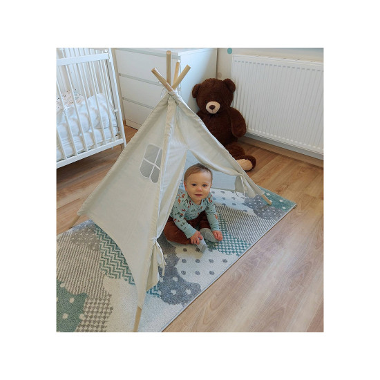 Namiot dziecięcy tipi 80x80x95 cm - Różowy średni (3 Sztuki) Namiot dziecięcy tipi 80x80x95 cm - Różowy średni (3 Sztuki)