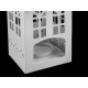 Metal house candle holder, tealight holder lantern - White (1 Piece)