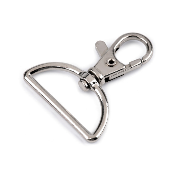 Metal snap swivel hook / carabiner, fits 30 mm strap - Black varnish (10 Pieces) Metal snap swivel hook / carabiner, fits 30 mm strap - Black varnish (10 Pieces)