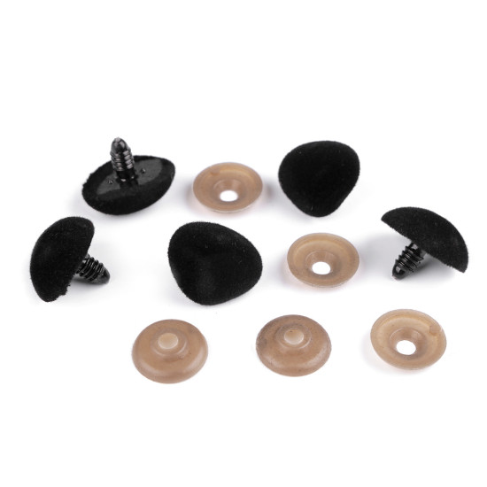 Nos aksamitny do zabawek z zatyczką 20x25 mm - Czerwony (5 Zestawy) Nos aksamitny do zabawek z zatyczką 20x25 mm - Czerwony (5 Zestawy)