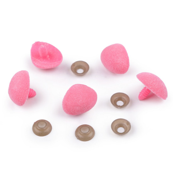Nos aksamitny do zabawek z zatyczką 20x25 mm - Czerwony (5 Zestawy) Nos aksamitny do zabawek z zatyczką 20x25 mm - Czerwony (5 Zestawy)