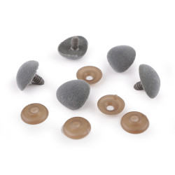Bársony orr biztosítékkal 20x25 mm - Szürke (120 Készletek)