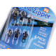 Fix a zipper, replacement slider set for quick zipper repair - Black (1 Card)