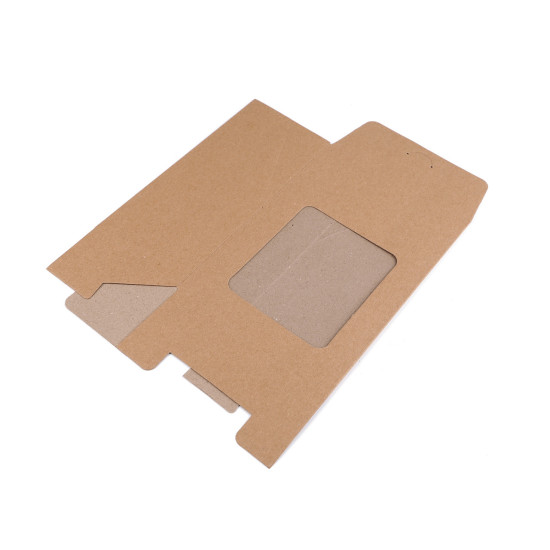 Paper box with see-through window - Natural brown (50 Pieces) Paper box with see-through window - Natural brown (50 Pieces)