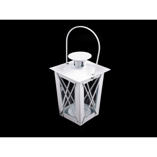 Metal lantern - White (1 Piece) Metal lantern - White (1 Piece)