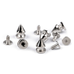 Decorative screw stud / bottom bag protective feet ø8 mm - Nickel (100 Pairs)