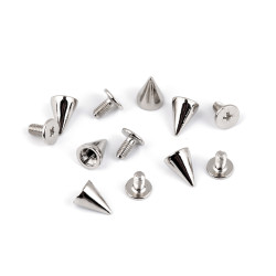 Decorative screw / rivet / protect bag bottom feet ø7 mm - Nickel (10 Pairs)