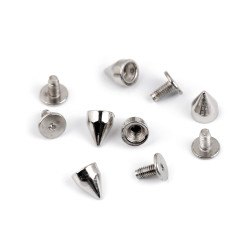 Decorative screw / rivet / protect bag bottom feet ø7 mm - Nickel (10 Pairs)